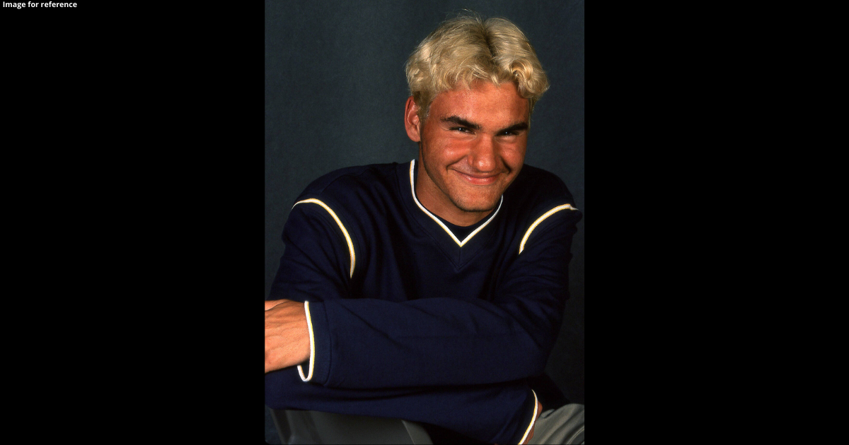Roger sporting blonde: The legend did not shy away from experimenting with his looks and sported blonde hair early in his career.